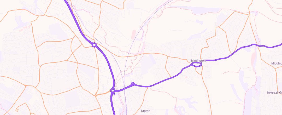 Map showing The Mill Mot Centre, Chesterfield