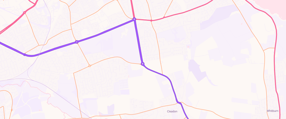 Map showing the location of Ridgeway Service Station