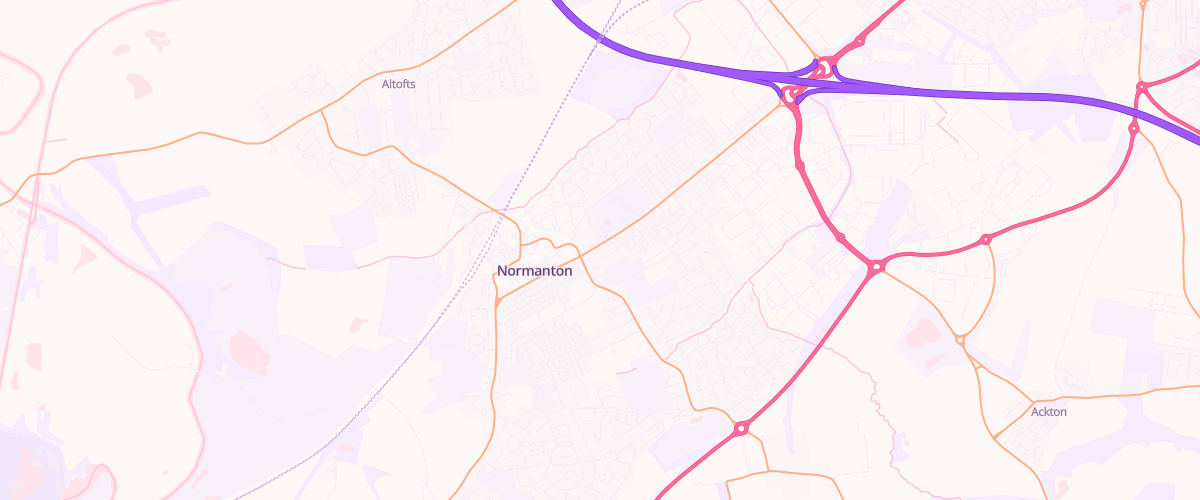 Map showing the location of Mfg Normanton