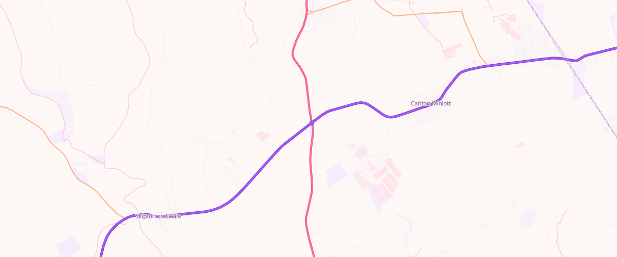 Map showing the location of Busby Stoop Garage