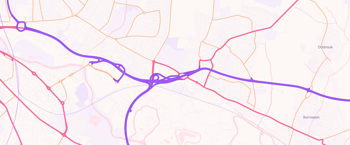 Map showing the location of Asda Derby Supercentre