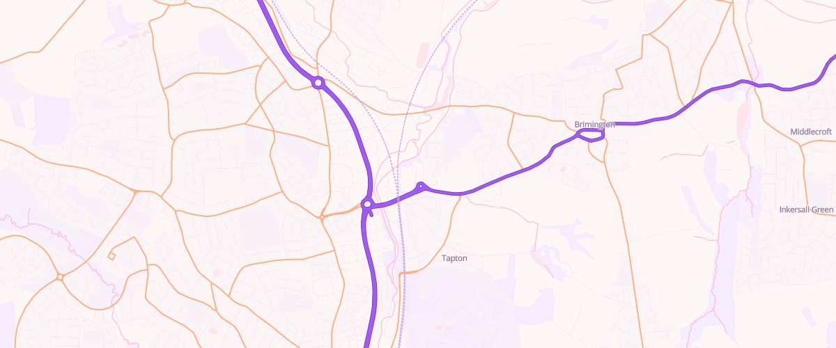 Map showing the location of Sainsburys Chesterfield