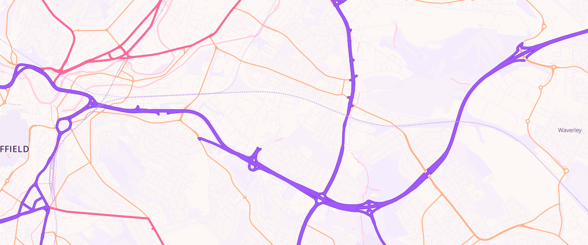 Map showing the location of Costco Wholesale Sheffeild