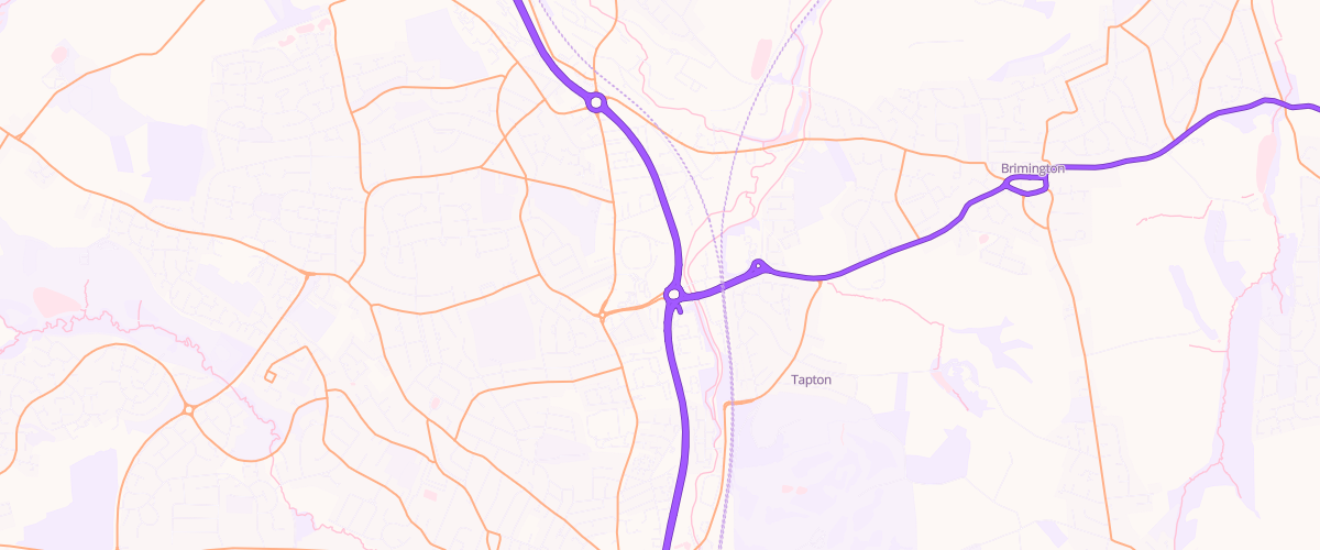 Map showing the location of Chesterfield Extra Petrol Filling