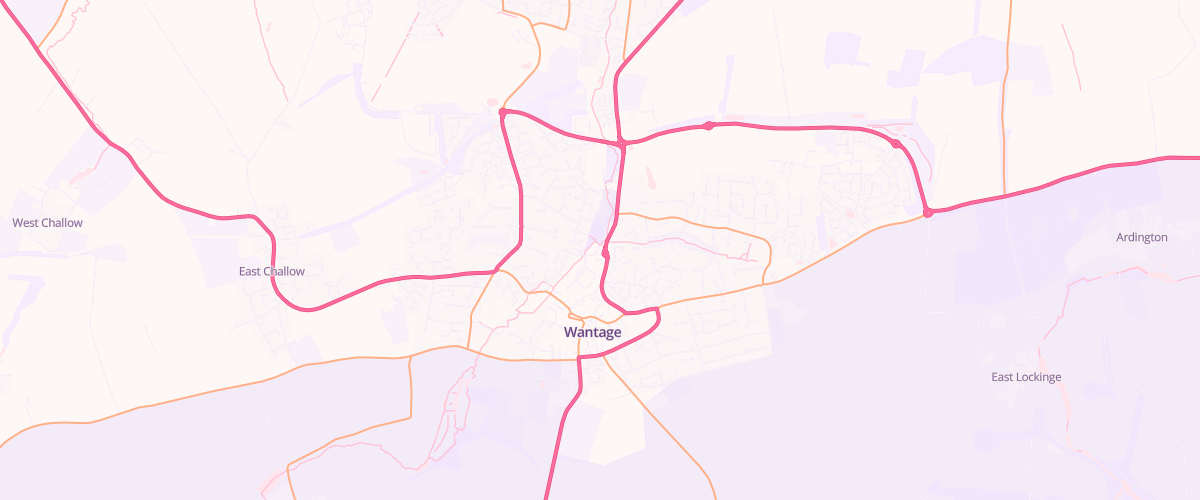 Map showing the location of Sainsburys Wantage