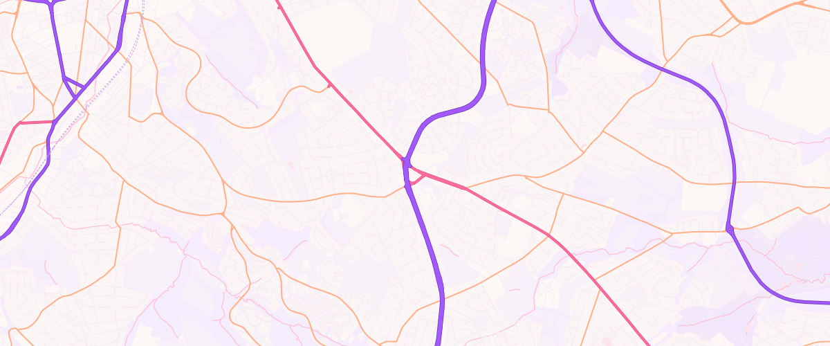 Map showing the location of Asda Sheffield Manor Top