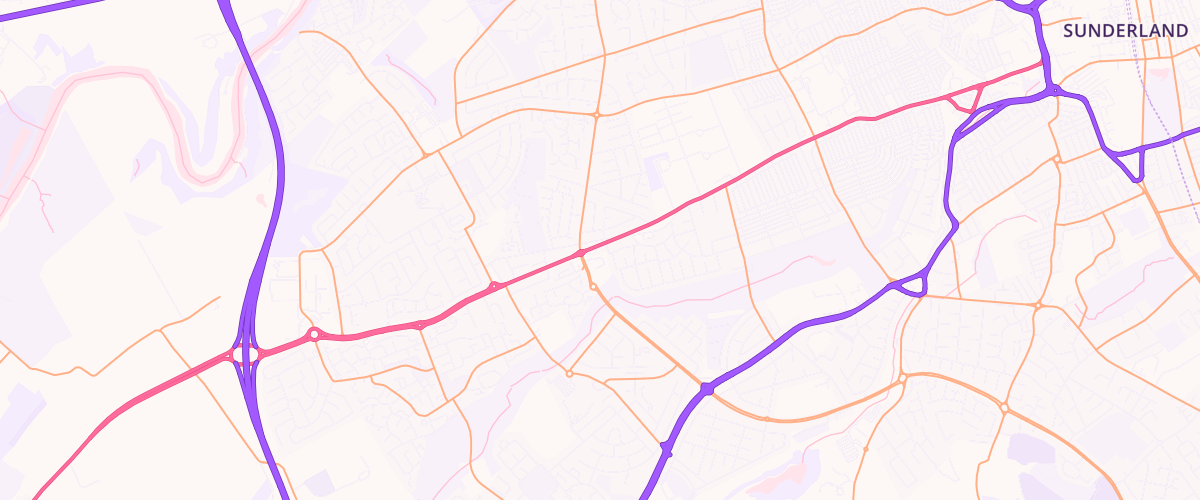 Map showing the location of Asda Grindon Broadway Express
