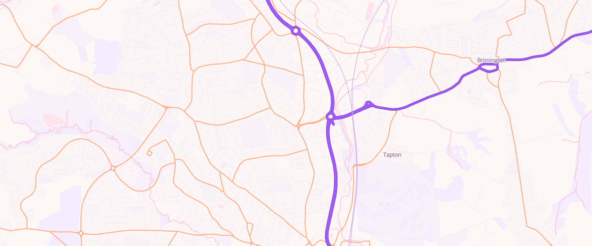 Map showing the location of Mfg Peveril