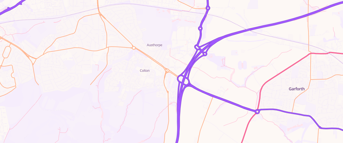 Map showing the location of Mfg Austhorpe