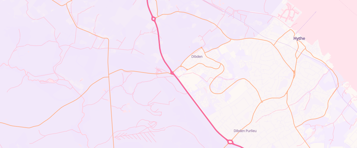 Map showing the location of Hythe Superstore Petrol Filling