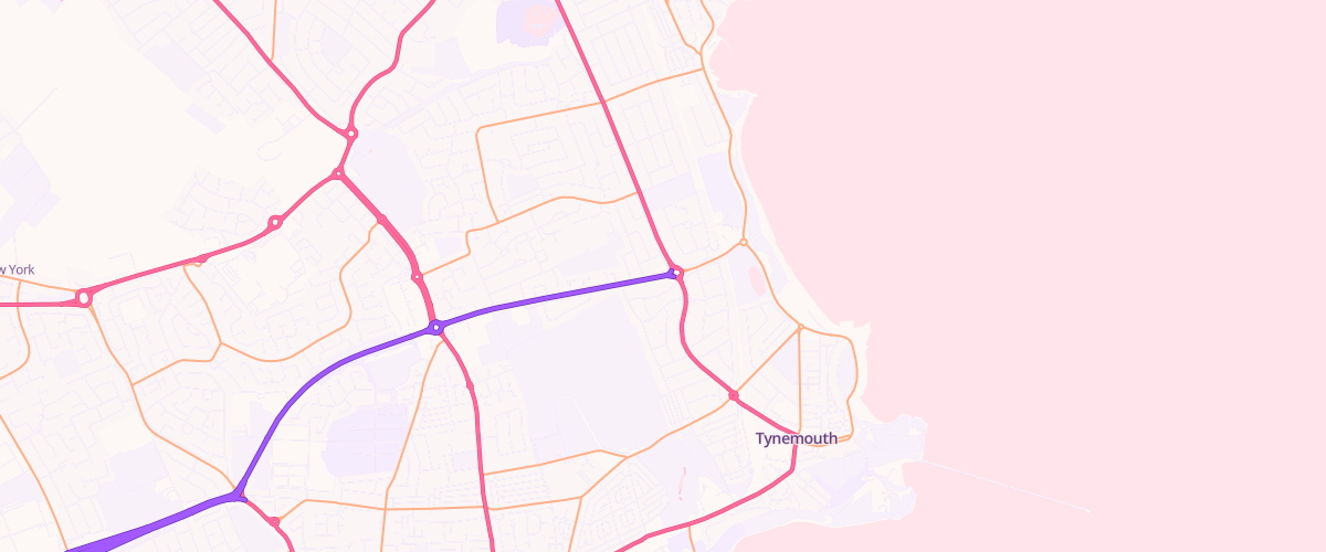 Map showing the location of Asda Tynemouth Express Petrol