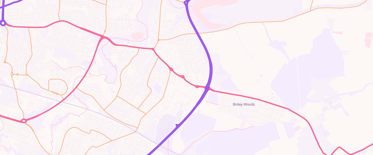 Map showing the location of Mfg Morrisons Coventry Binley