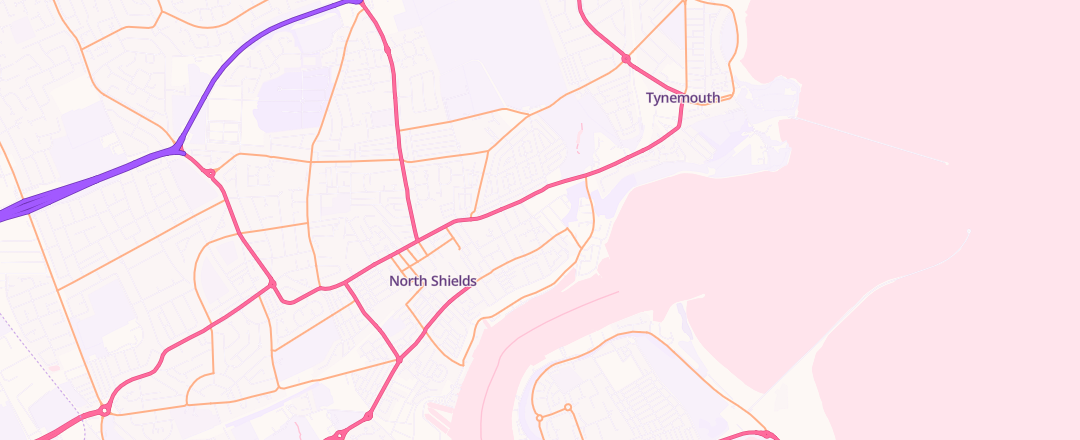 Map showing Northumbria Youth Action, North Shields