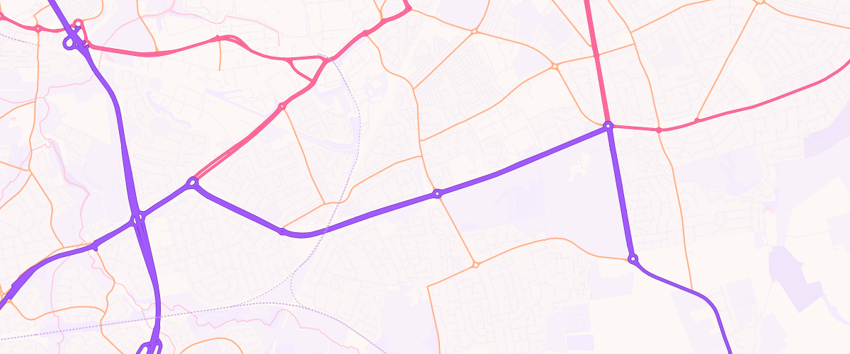 Map showing the location of Boldon Lane Service Station