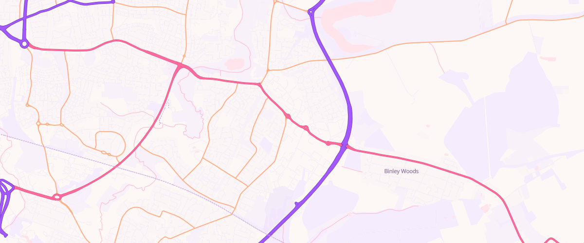 Map showing the location of Mfg Rugby Road