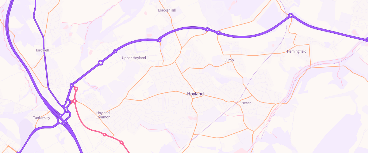 Map showing the location of Total Harvest Energy Hoyland