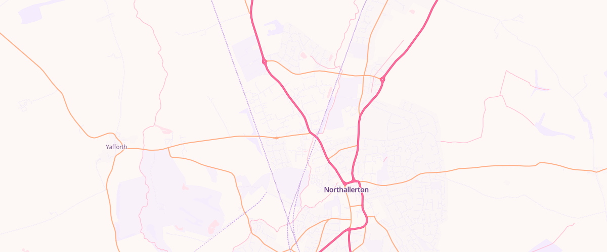 Map showing the location of Asda Northallerton Express Petrol