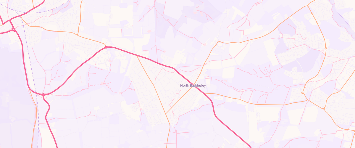 Map showing the location of Baddesley