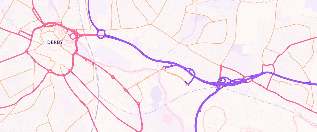 Map showing the location of Costco Wholesale Derby