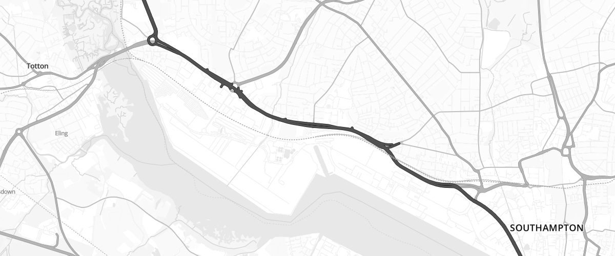 Map showing the location of Asda Millbrook Express Petrol