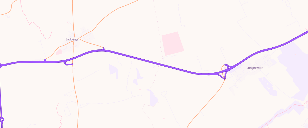 Map showing the location of Ivanhoe Service Station