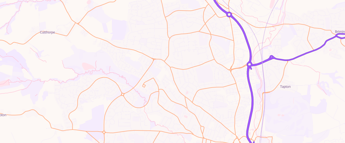 Map showing the location of Chesterfield Esso Express