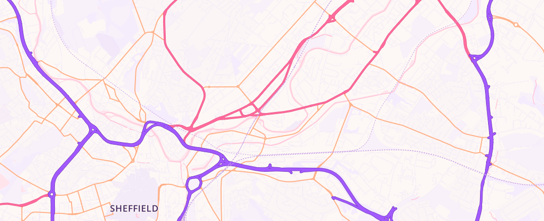 Map showing S.C.C, Sheffield