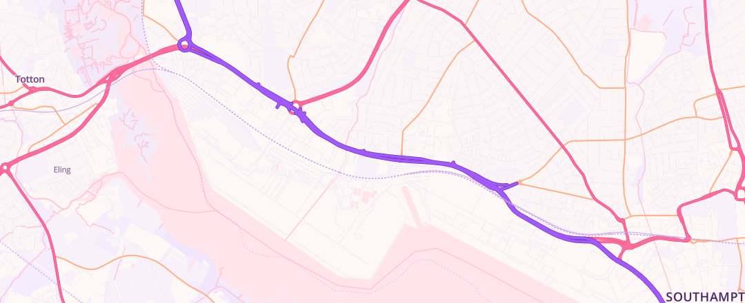 Map showing Halfords Autocentre, Southampton