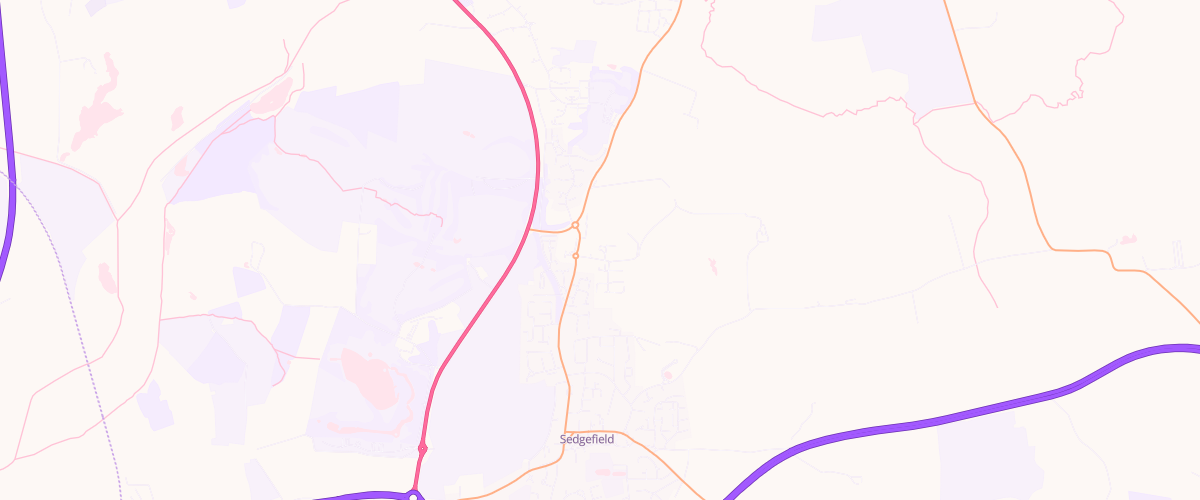 Map showing the location of Sainsburys Sedgefield