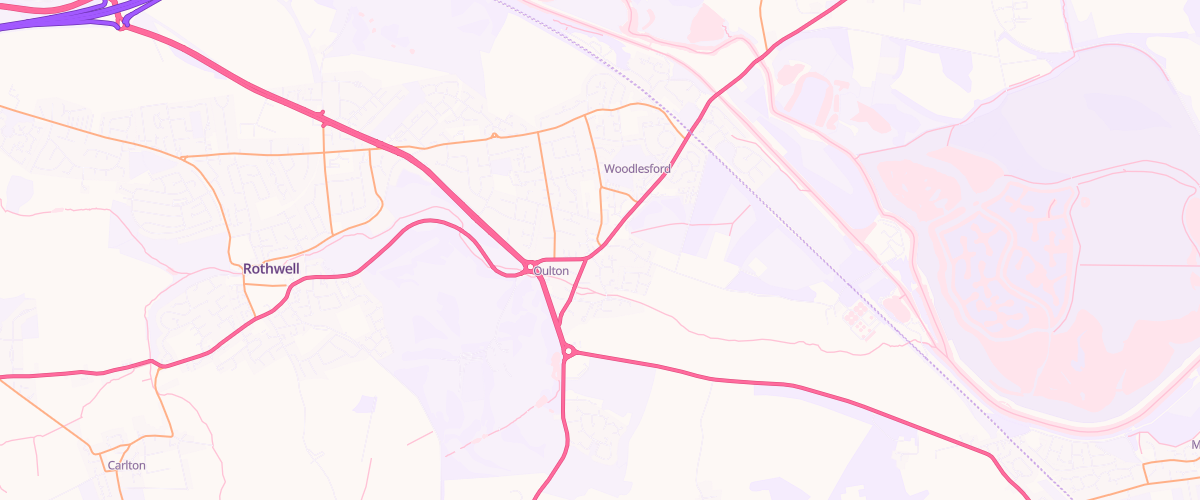 Map showing the location of Mfg Aberford Road