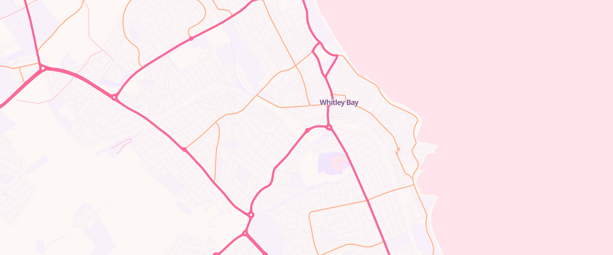 Map showing the location of Mfg Morrisons Whitley Bay