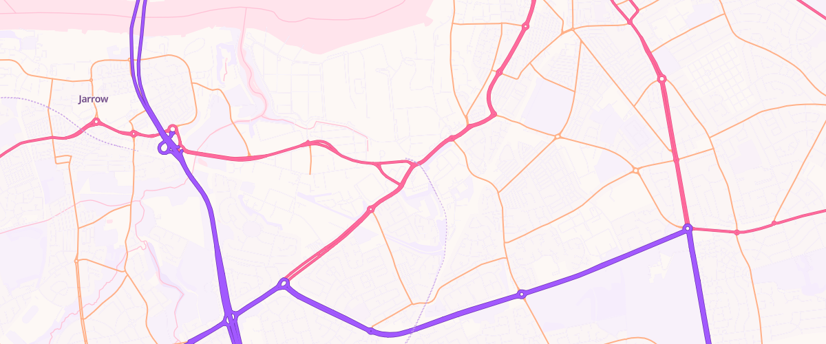 Map showing the location of Asda Simonside Express Petrol