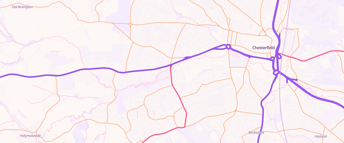 Map showing the location of Mfg Morrisons Chesterfield