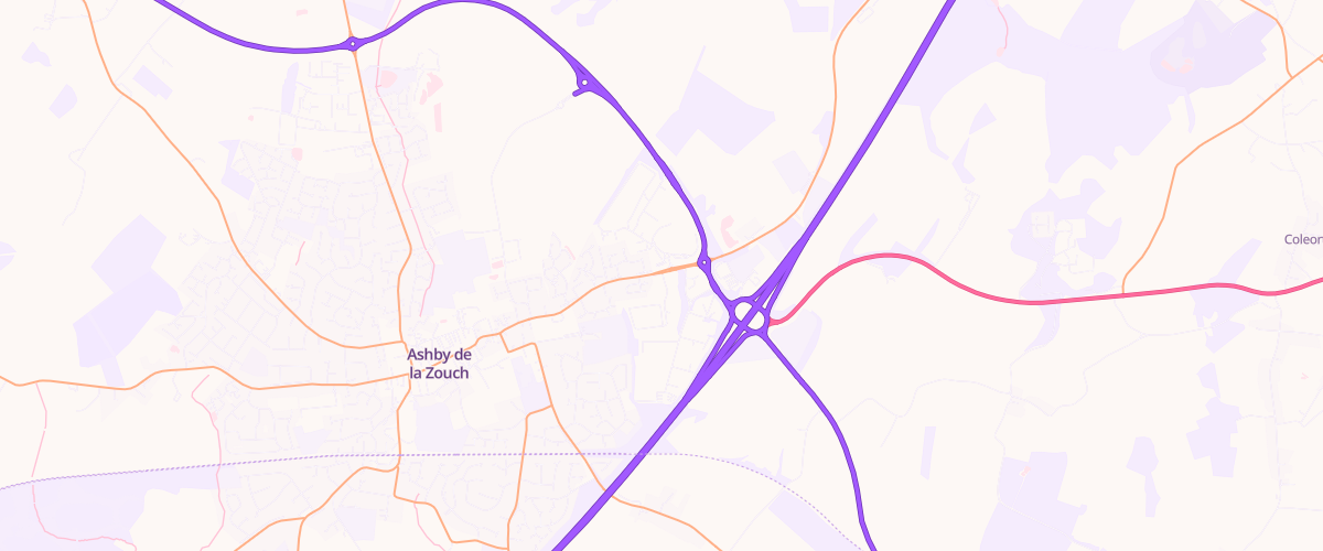 Map showing the location of Mfg Ashby