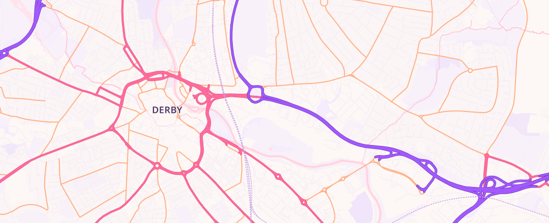 Map showing Kwik-Fit, Derby