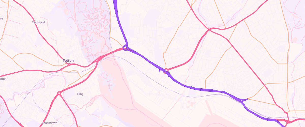 Map showing the location of Asda Roselands Express Petrol