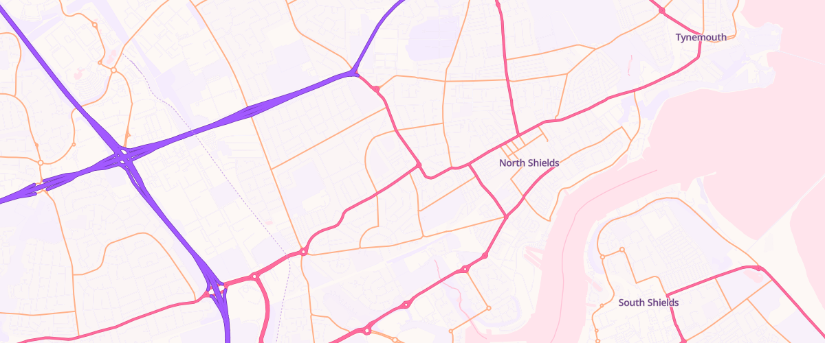 Map showing the location of Chirton Main Services