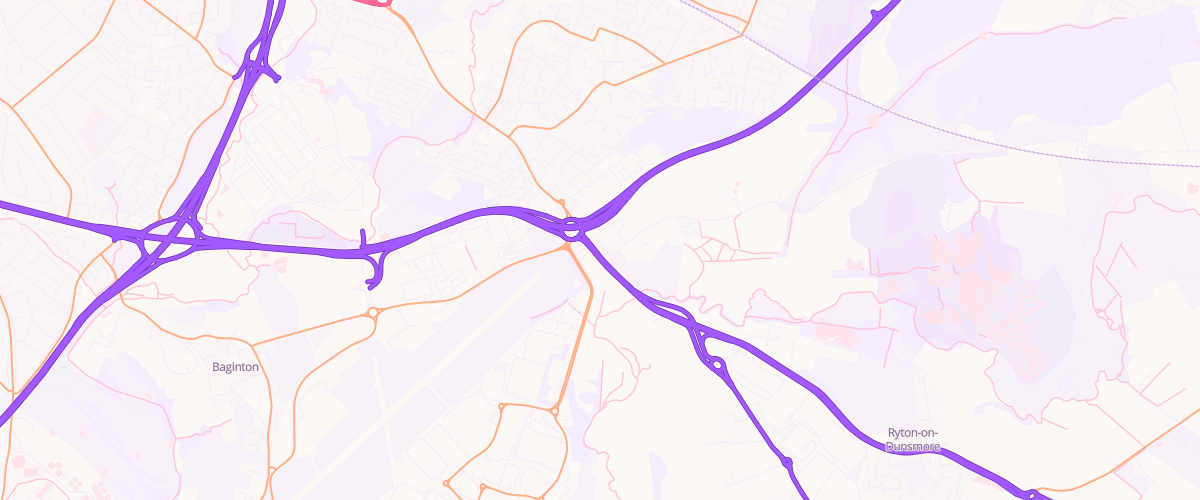 Map showing the location of Mfg Ryton