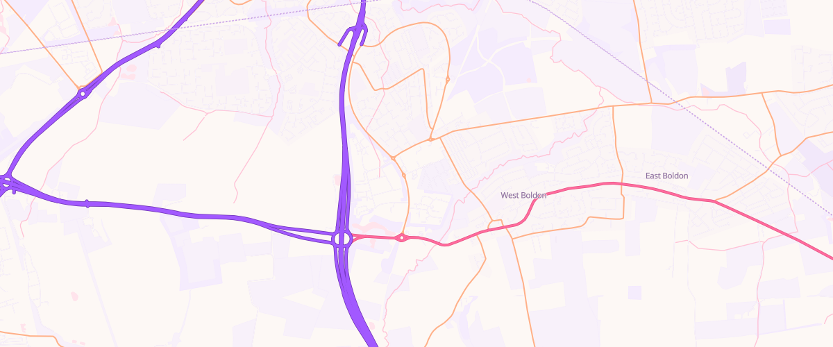 Map showing the location of Asda Boldon Supercentre