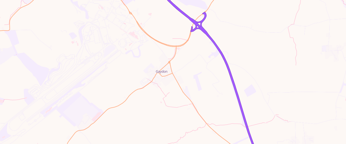 Map showing the location of Asda Gaydon Express Petrol