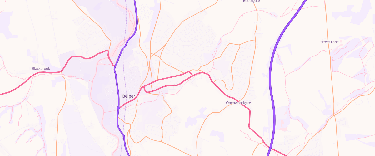 Map showing the location of Pottery Service Station