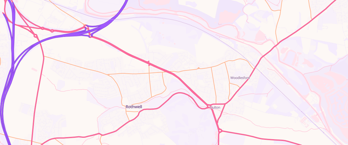 Map showing the location of Rothwell Leeds Rd Esso