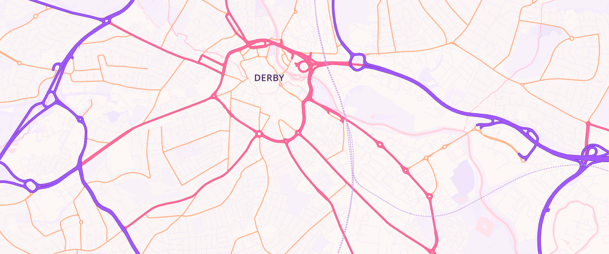 Map showing the location of Mfg Traffic