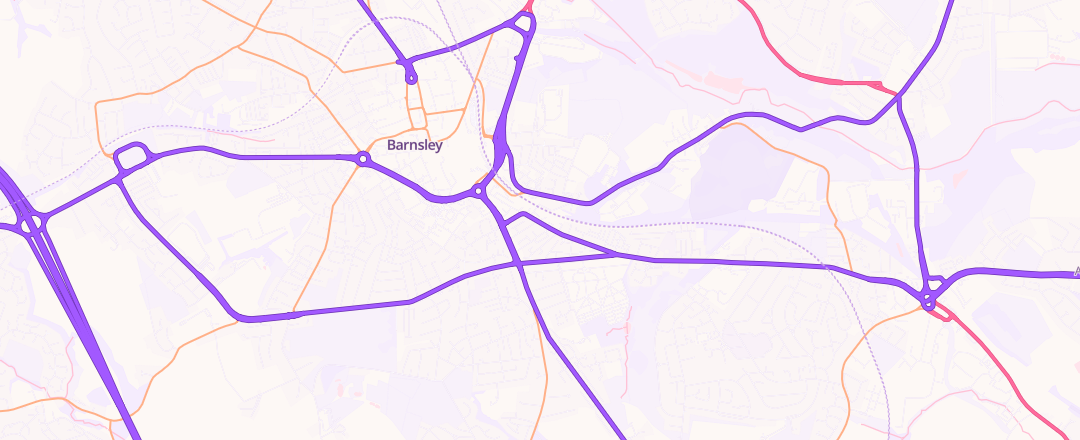 Map showing Low Cost Mot Centre, Barnsley