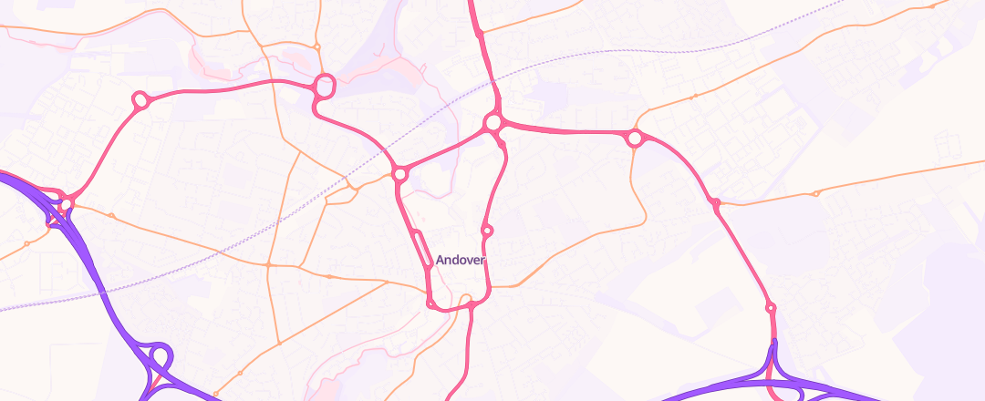 Map showing Ats Euromaster, Andover