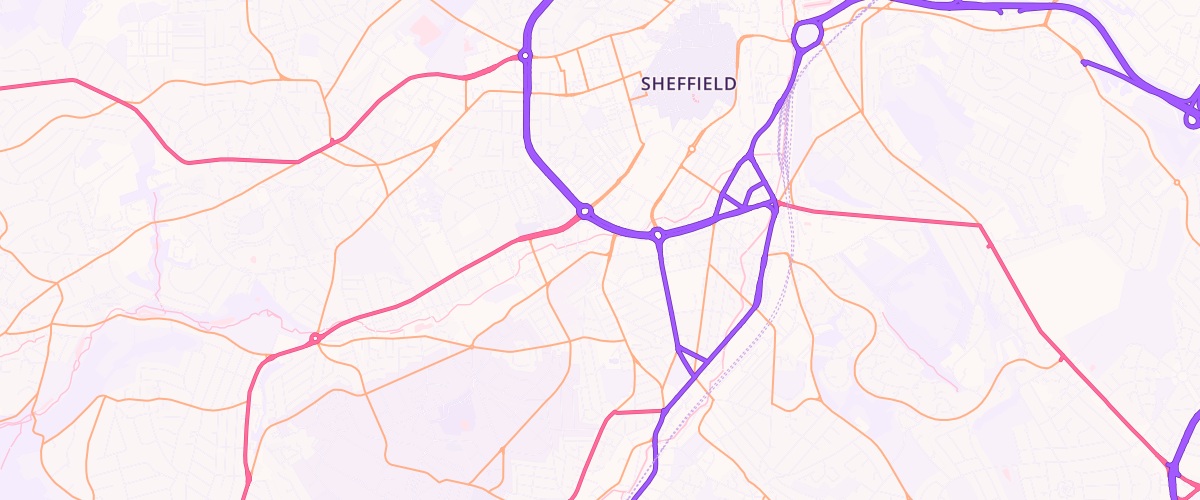 Map showing the location of Shell Waitrose Sheffield