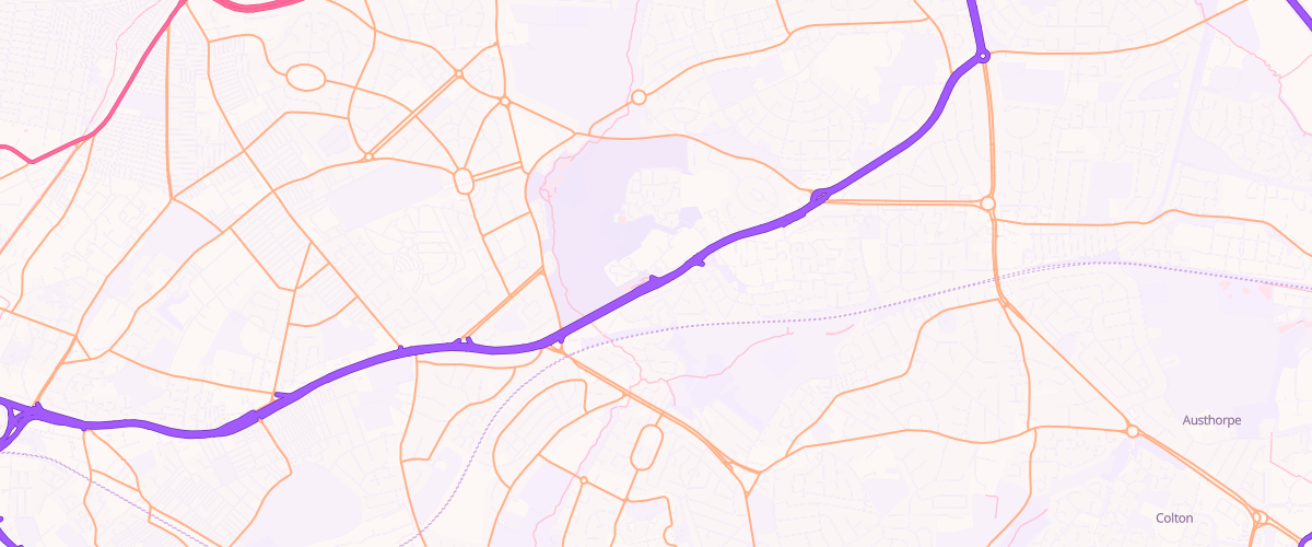 Map showing the location of Asda Killingbeck Superstore