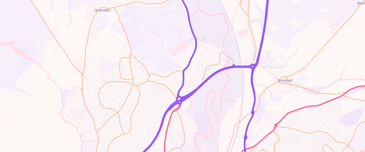 Map showing the location of Shell Little Waitrose Allestree