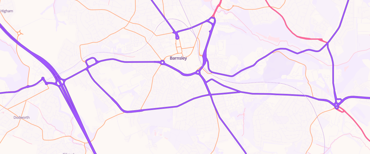 Map showing the location of Mfg Morrisons Barnsley