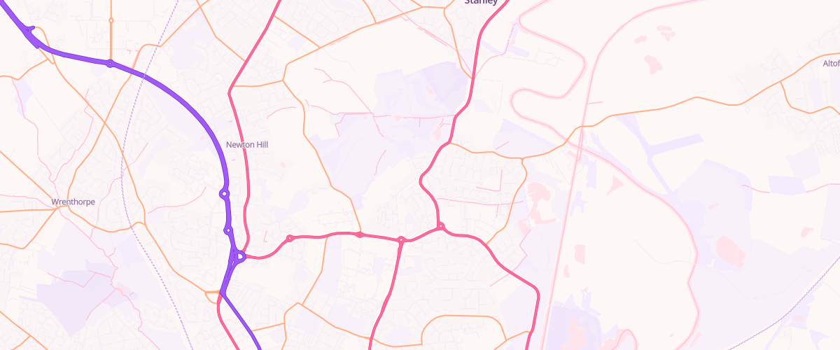 Map showing the location of Asda Stanley Express Petrol